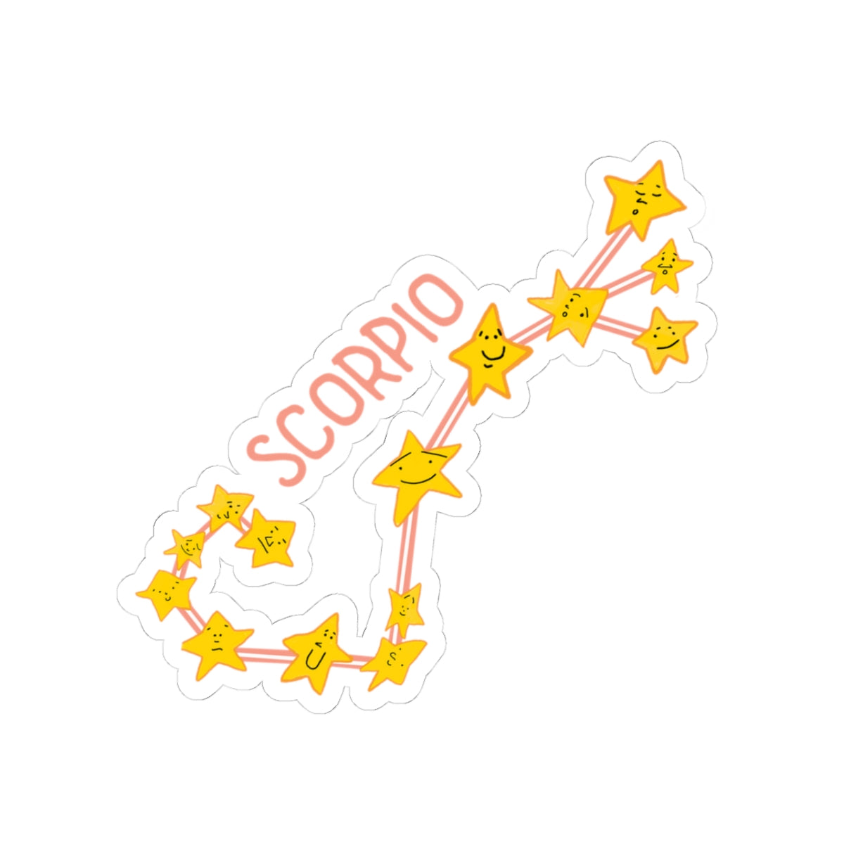 Scorpio Star Sign Kiss-Cut Stickers - Fun Zodiac Decor for Astrologers