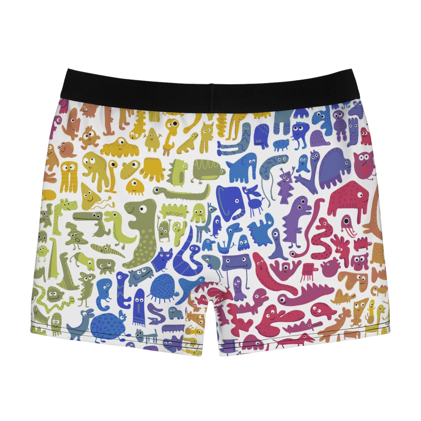 Colorful Dino Design Men's Boxer Briefs - Fun & Comfortable Underwear for Playful Spirits