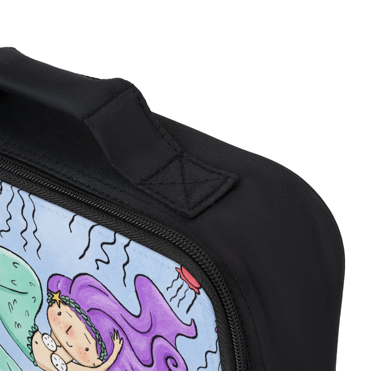 Mermaid Lunch Bag, Cute Insulated Tote for Kids, Back to School, Beach Picnic,