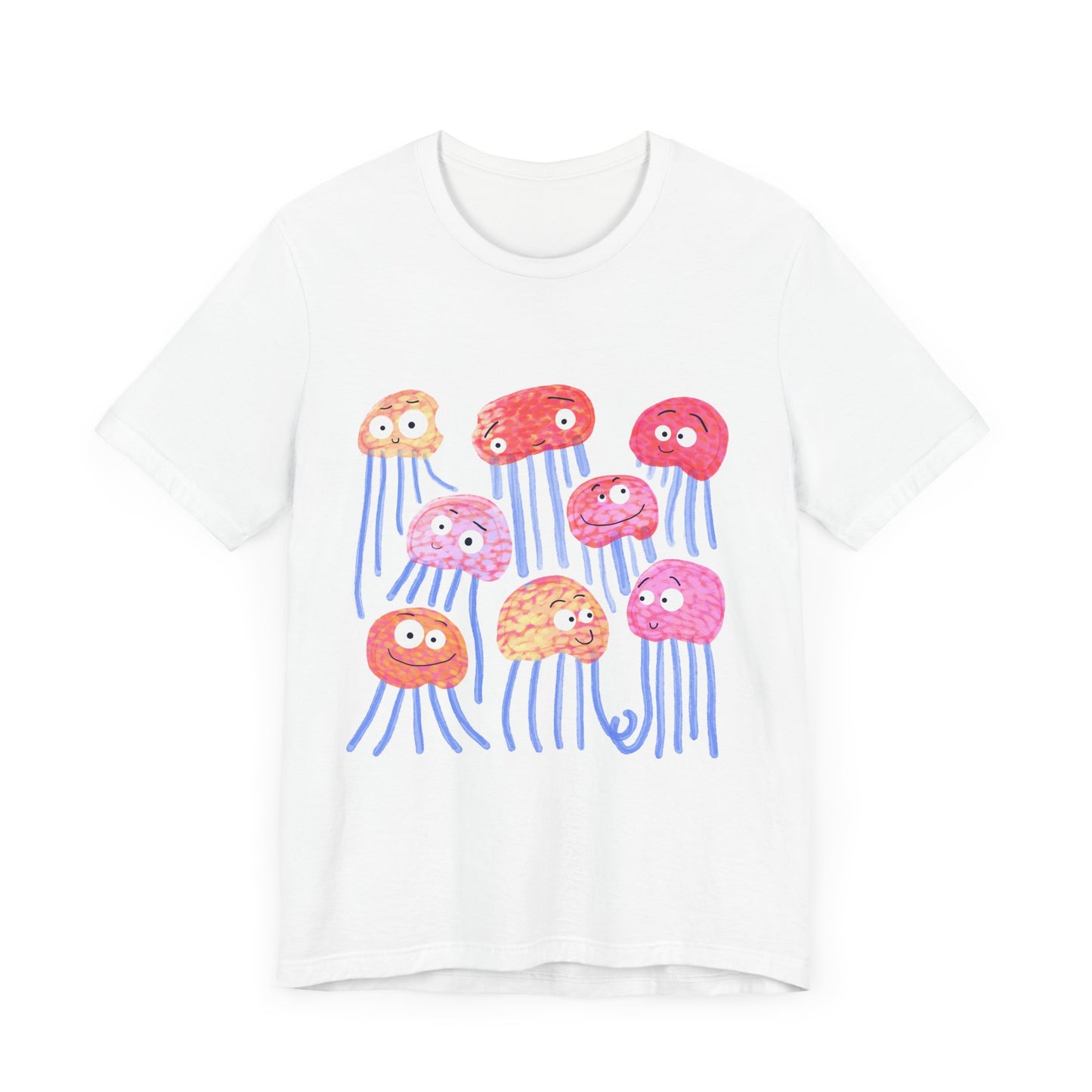 Whimsical Jellyfish Tee - Playful Unisex Jersey Short Sleeve Shirt