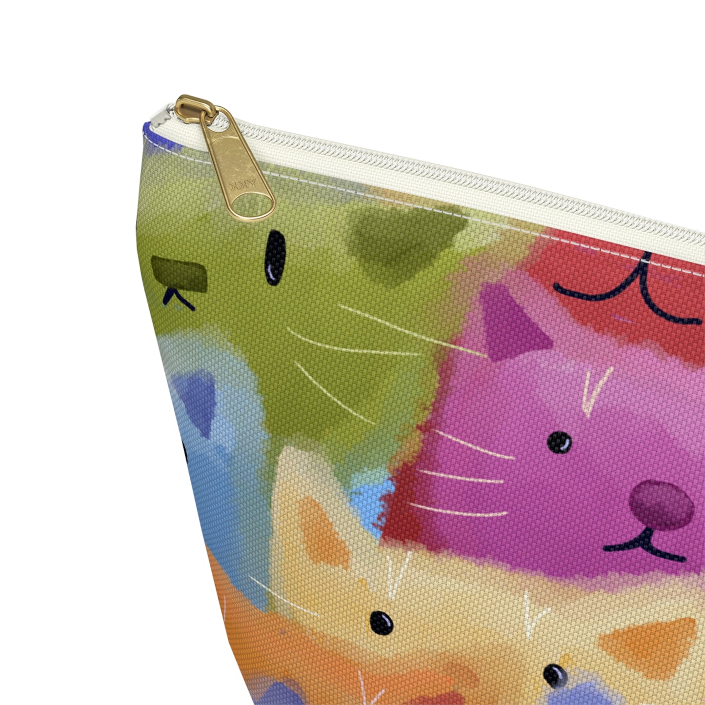 Colorful Cat Face Accessory Pouch – Perfect for Cat Lovers!