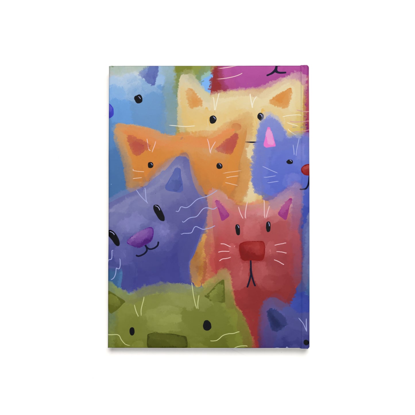 Colorful Cat Hardcover Journal, Fun Kitty Notebook for Cat Lovers, Gift for Birthdays, Cats-Themed Study, Journaling