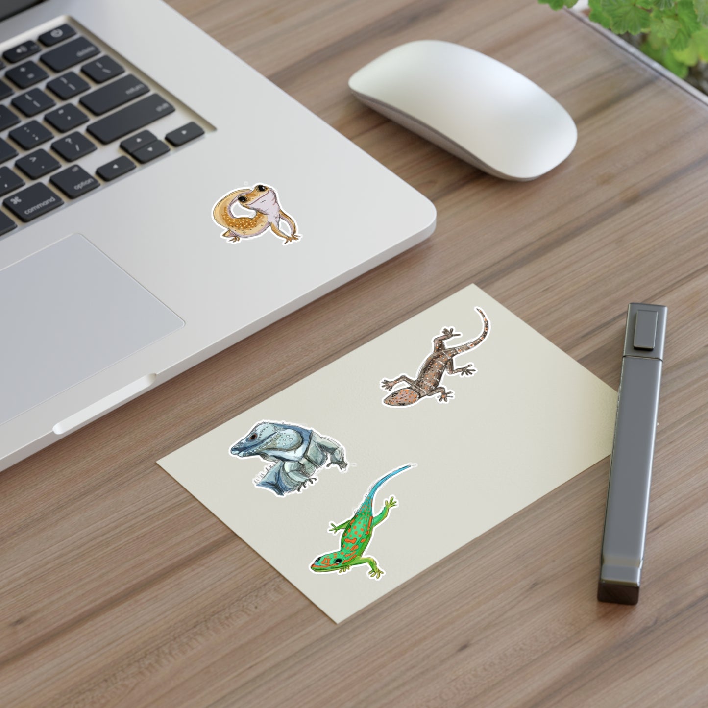 Lizard, Iguana, and Gecko Sticker Sheet - Cute Reptile and Amphibian Designs for Nature Lovers