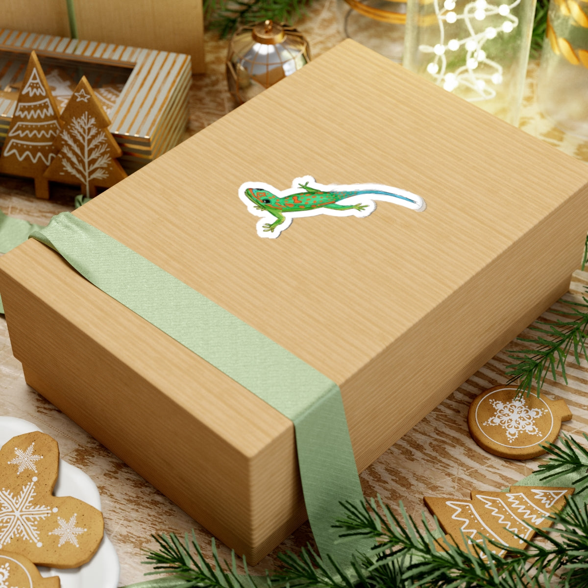 Colorful lizard gecko sticker - Perfect for Laptop & Water Bottles, Great Gift Idea