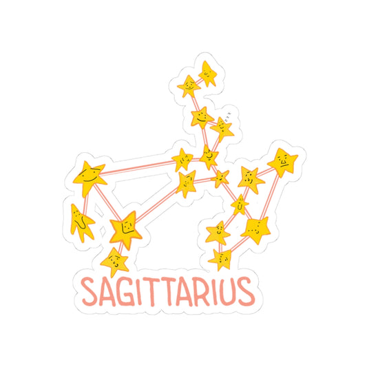 Sagittarius Constellation Kiss-Cut Stickers - Fun Astrology Décor for Laptops & Journals