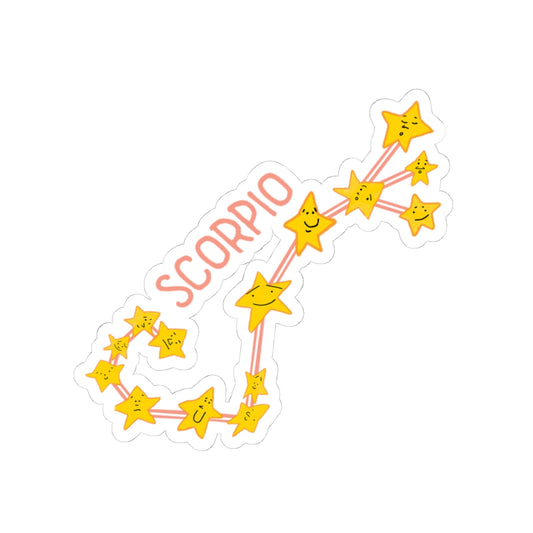 Scorpio Star Sign Kiss-Cut Stickers - Fun Zodiac Decor for Astrologers
