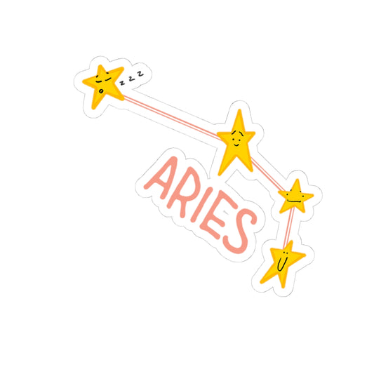Aries Constellation Kiss-Cut Stickers | Zodiac Star Sign Decor