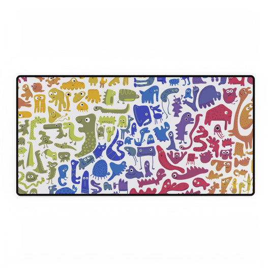 Colorful Creatures Desk Mat - Fun Office Decor for Kids & Adults