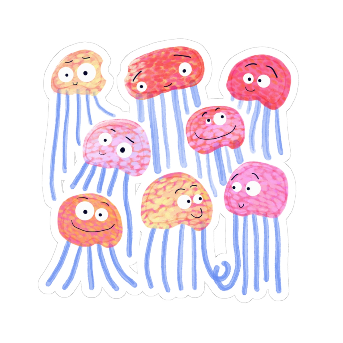 Cute Jellyfish Sticker | Fun Ocean-themed Decor for Laptops, Water Bottles & More
