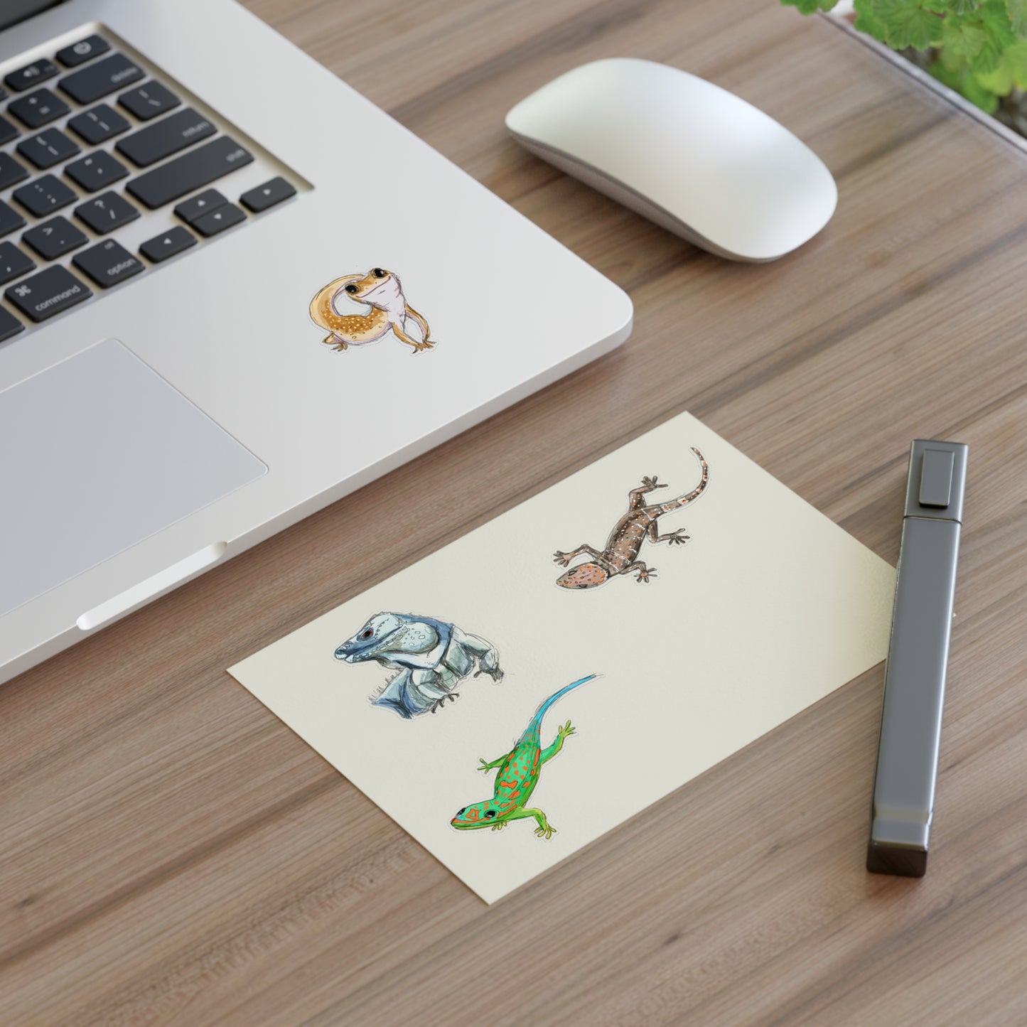 Lizard, Iguana, and Gecko Sticker Sheet - Cute Reptile and Amphibian Designs for Nature Lovers