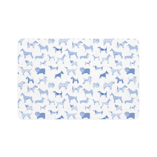 Dog Print Pet Food Mat, Dog Water Bowl Tray, Cute Pet Accessory, Durable Dog