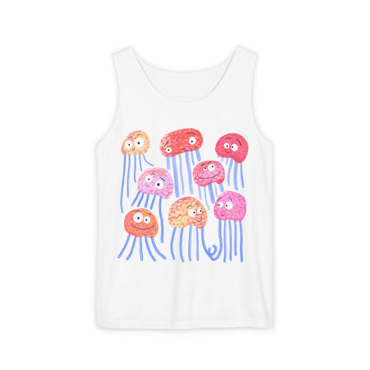 Cute Jellyfish Graphic Tank Top, Cute Summer Shirt, Beachwear, Summer Vibes