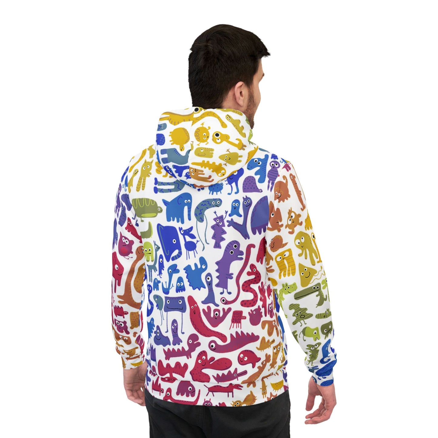 Colorful rainbow creature Hoodie, Unisex, Fun PRIDE gift or Vibrant Workout Gear for cool cats