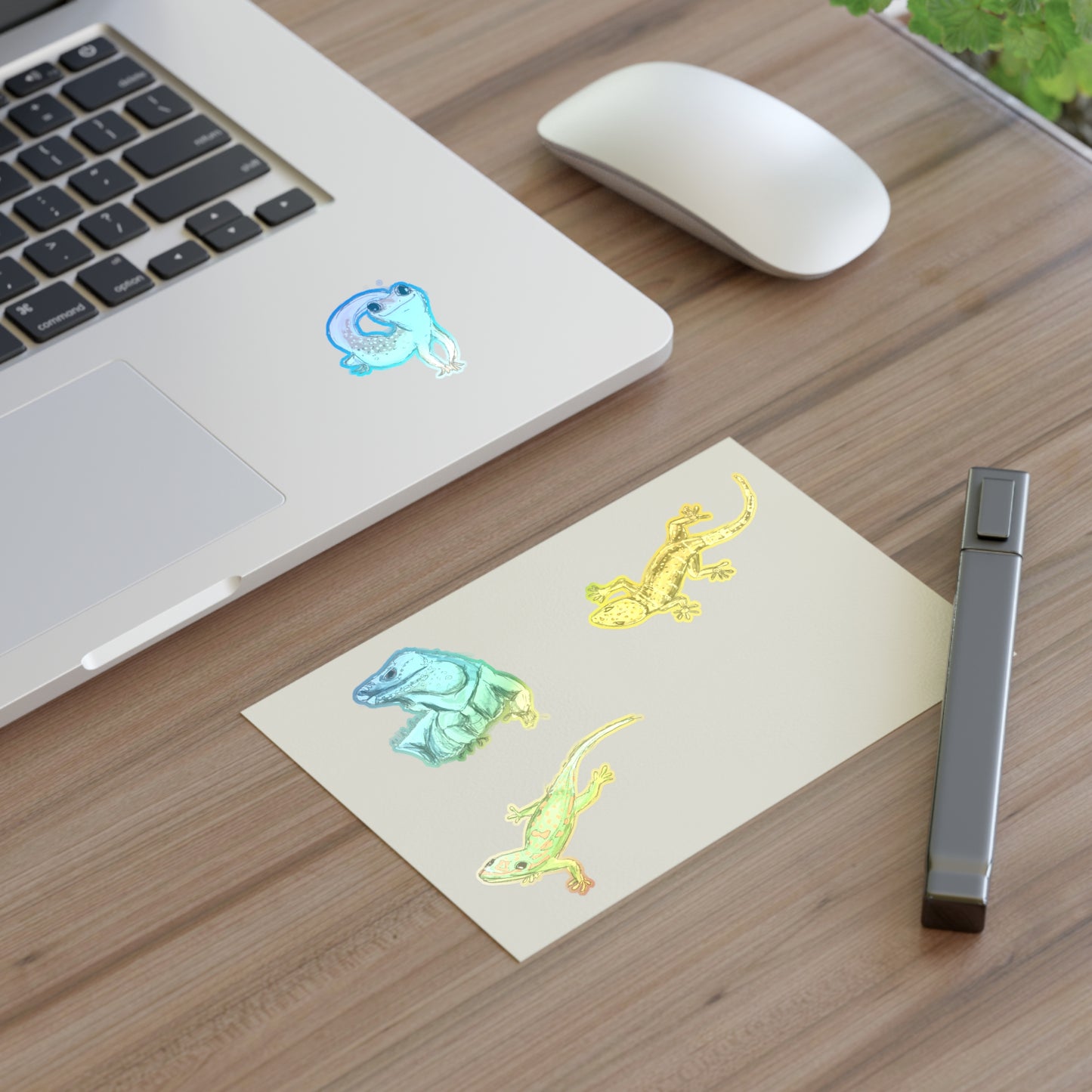 Lizard, Iguana, and Gecko Sticker Sheet - Cute Reptile and Amphibian Designs for Nature Lovers