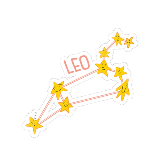 Leo Zodiac Kiss-Cut Stickers - Astrological Decor for Astrology Lovers