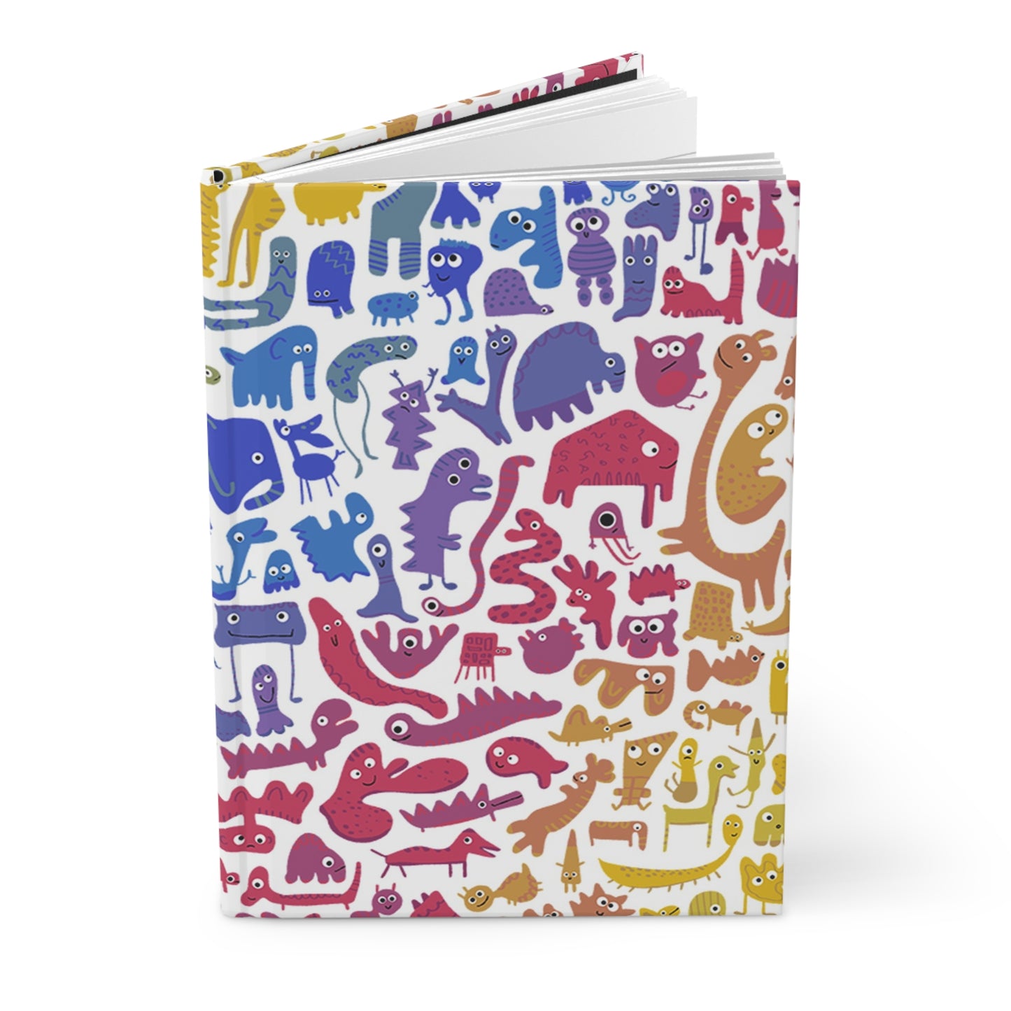 Rainbow Abstract Creature Notebook for Creatives, Cute Monster Design, Perfect for Gifts, Doodling, Daily Journaling, Art Sketchbook
