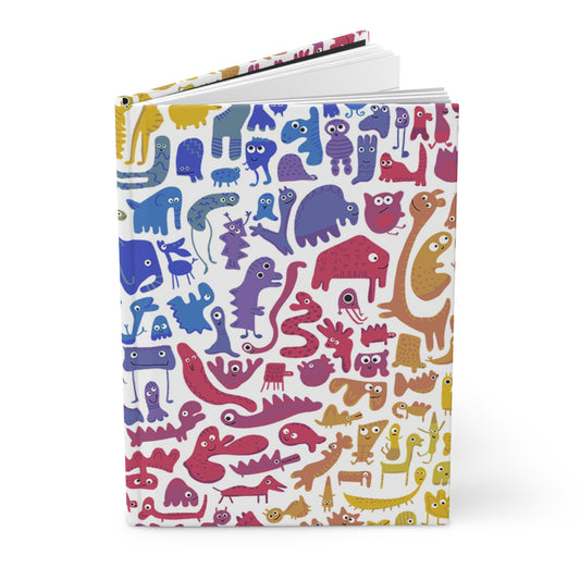 Rainbow Abstract Creature Notebook for Creatives, Cute Monster Design, Perfect for Gifts, Doodling, Daily Journaling, Art Sketchbook