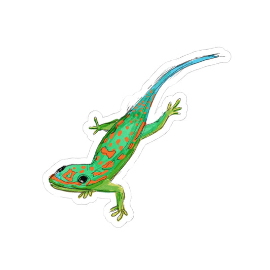 Colorful lizard gecko sticker - Perfect for Laptop & Water Bottles, Great Gift Idea